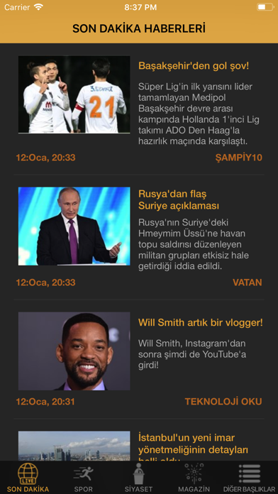 Screenshot #1 pour GazeteHaber Keyfi