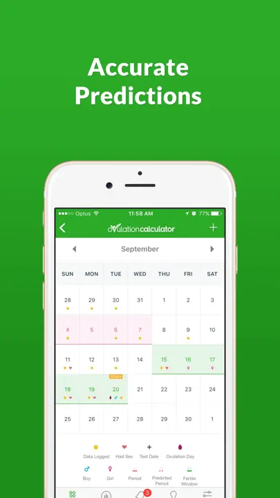 Ovulation Calculator Fertile Tracker & Calendar OC: Screenshot 2 von 5