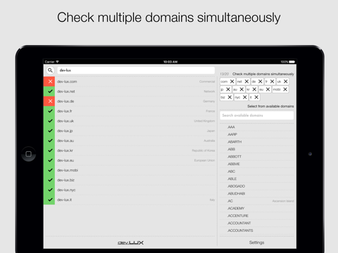 Quick Domain Check for iPad screenshot 2