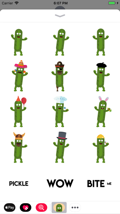 Picklemoji Animated Stickers Screenshot 1 - AppWisp.com Picklemoji Animated Stickers Screenshot 1 - AppWisp.com