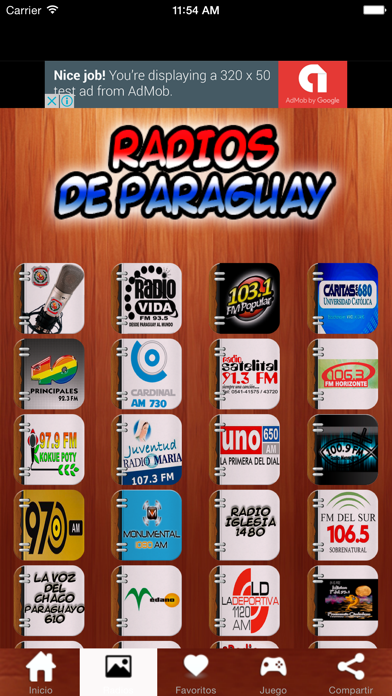 Screenshot #1 pour Radios y Emisoras de Paraguay AM FM Gratis
