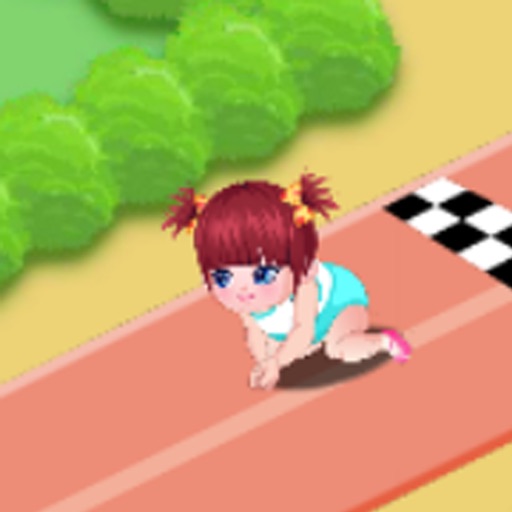 Baby crawling contest-crawling baby icon