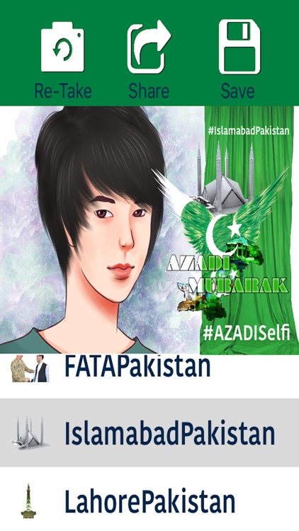 Azadi Selfie - Pakistan's independence day 14 August, A Green Day To Take and Share Selfies