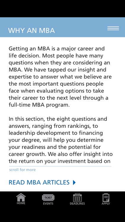 The MBA App
