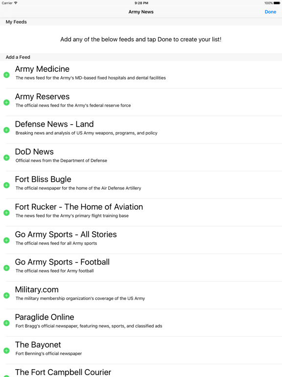 Army News - A News Reader for Members, Veterans, and Family of the US Army iPad screenshot 4 - News app