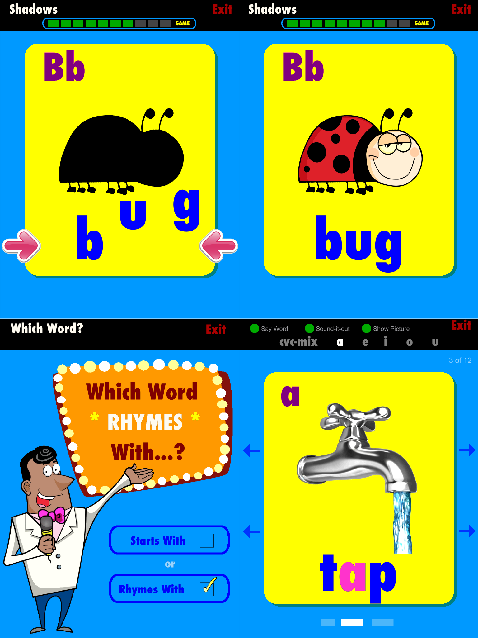 Phonic Flashcards lite CVC screenshot 9