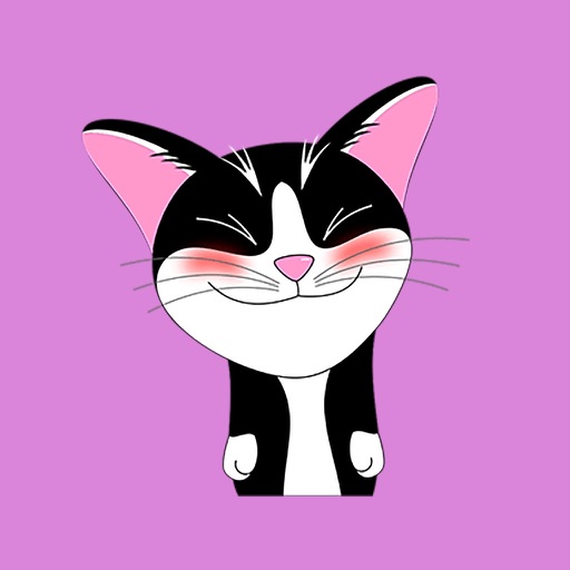 Black Cat Stickers for iMessage icon