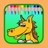 Learning Painting Horse Coloring Game for Kids