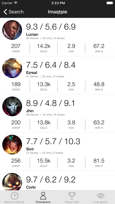 Screenshot #3 pour LoLHistory for League