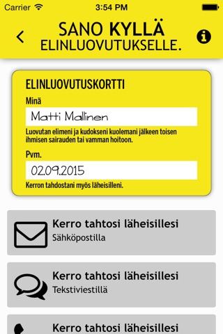 Elinluovutus screenshot 3