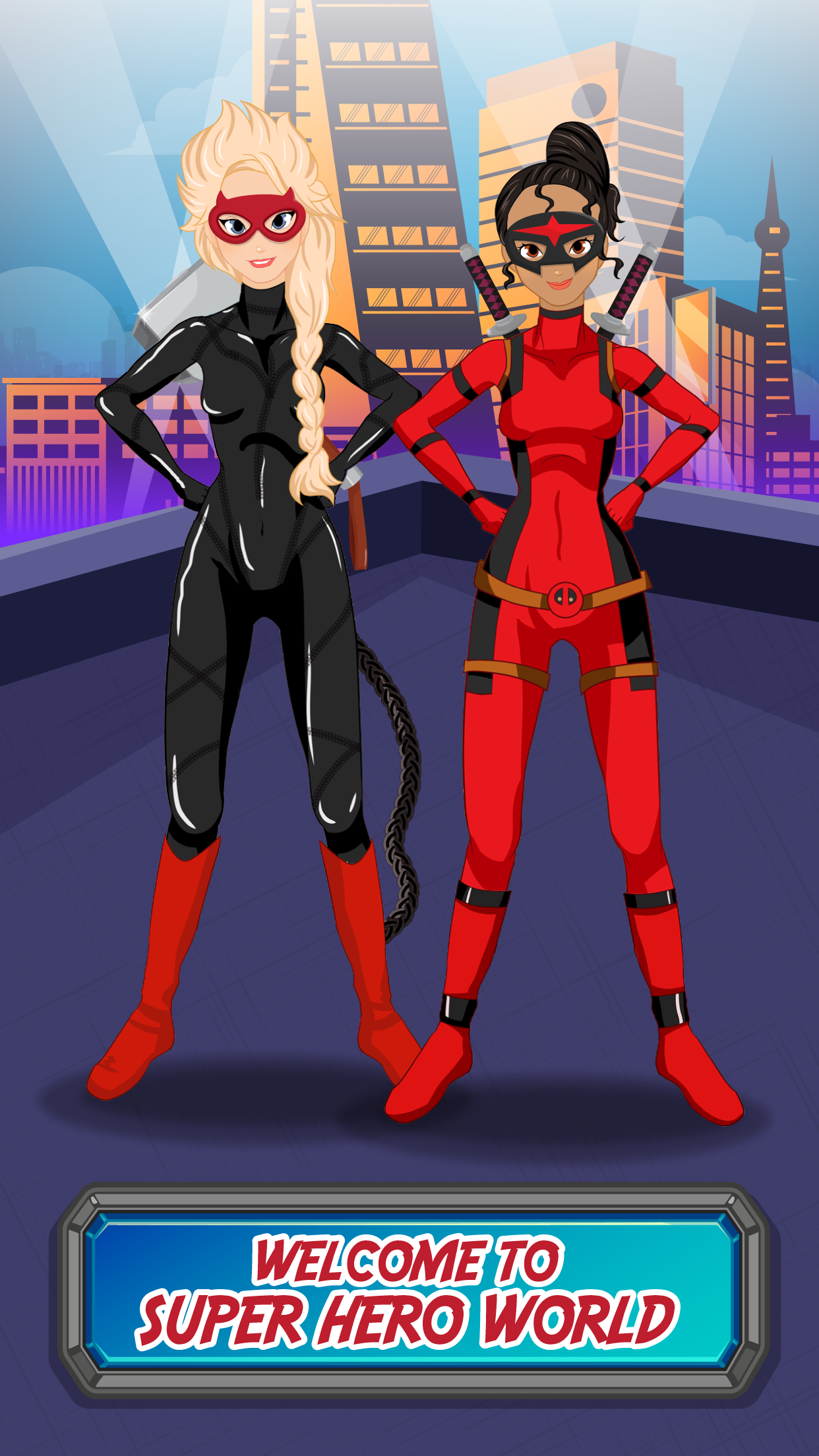 Super Hero Girl Beauty DressUp : Frenzy Games Free screenshot 2