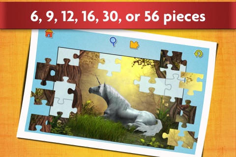 Unicorn puzzles - Relaxing fantasy photo picture jigsaw puzzles for kids and adults screenshot 2