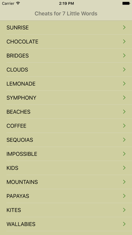 #1. Cheats for 7 Little Words (iOS) بواسطة: Connor Duggan