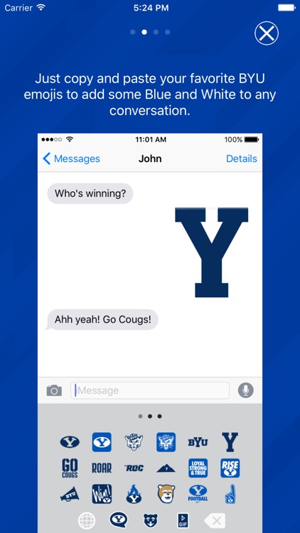 Rep the Y - BYU emoji keyboard