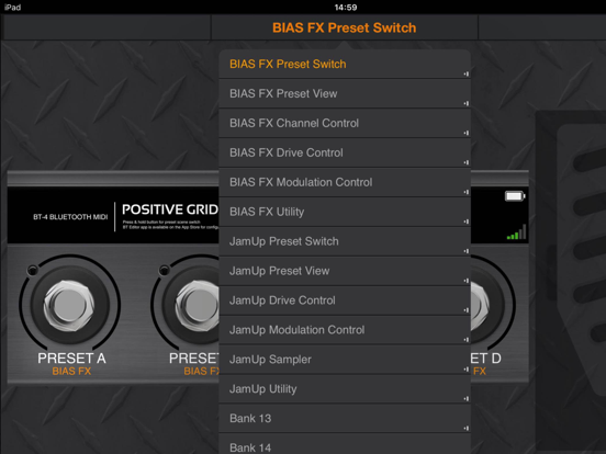 Screenshot #6 pour BT Bluetooth MIDI Pedal Editor