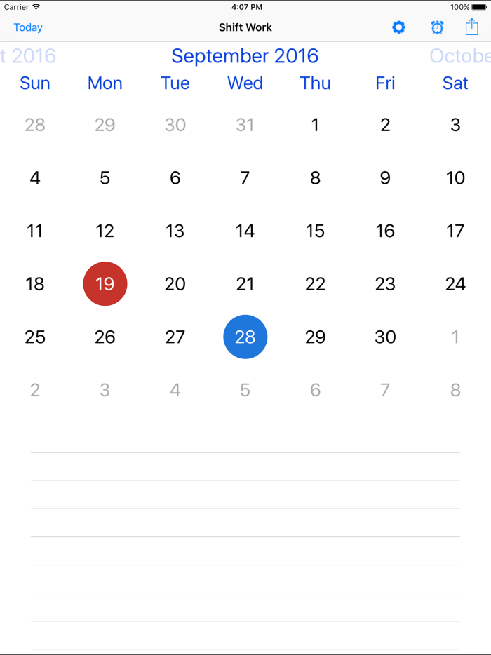Shift workers calendar Lite