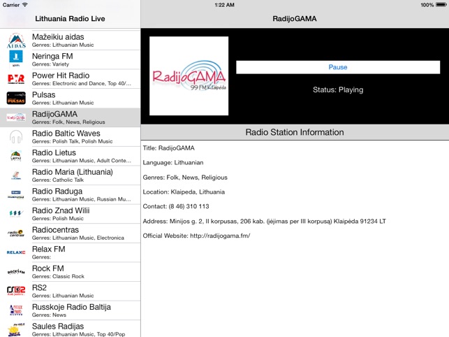 Lithuania Radio Live Player (Lietuva radijo) on the App Store