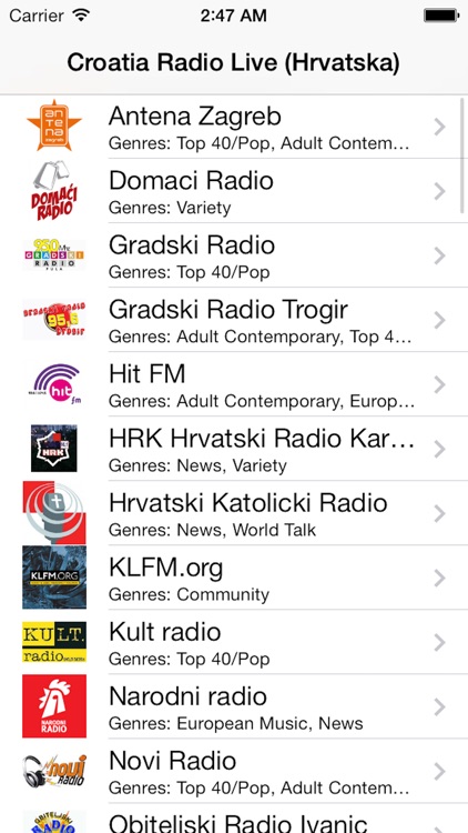 Croatia Radio Live Player (Hrvatska / hrvatski)
