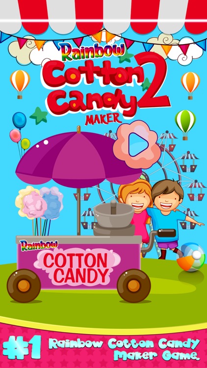 Rainbow Cotton Candy Maker 2 Carnival Fair Food screenshot-3