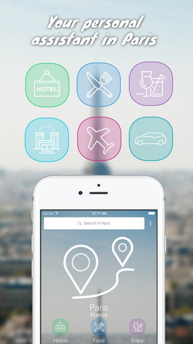 Screenshot #1 pour Paris City - guide with maps, hotels, cafe