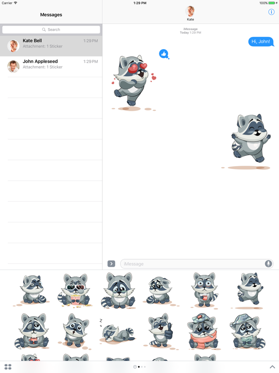 Screenshot #5 pour Raccoon - Stickers pour iMessage