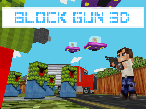 Block Gun 3D - Free Pixel Style FPS Survival Shooter iPad app afbeelding 1