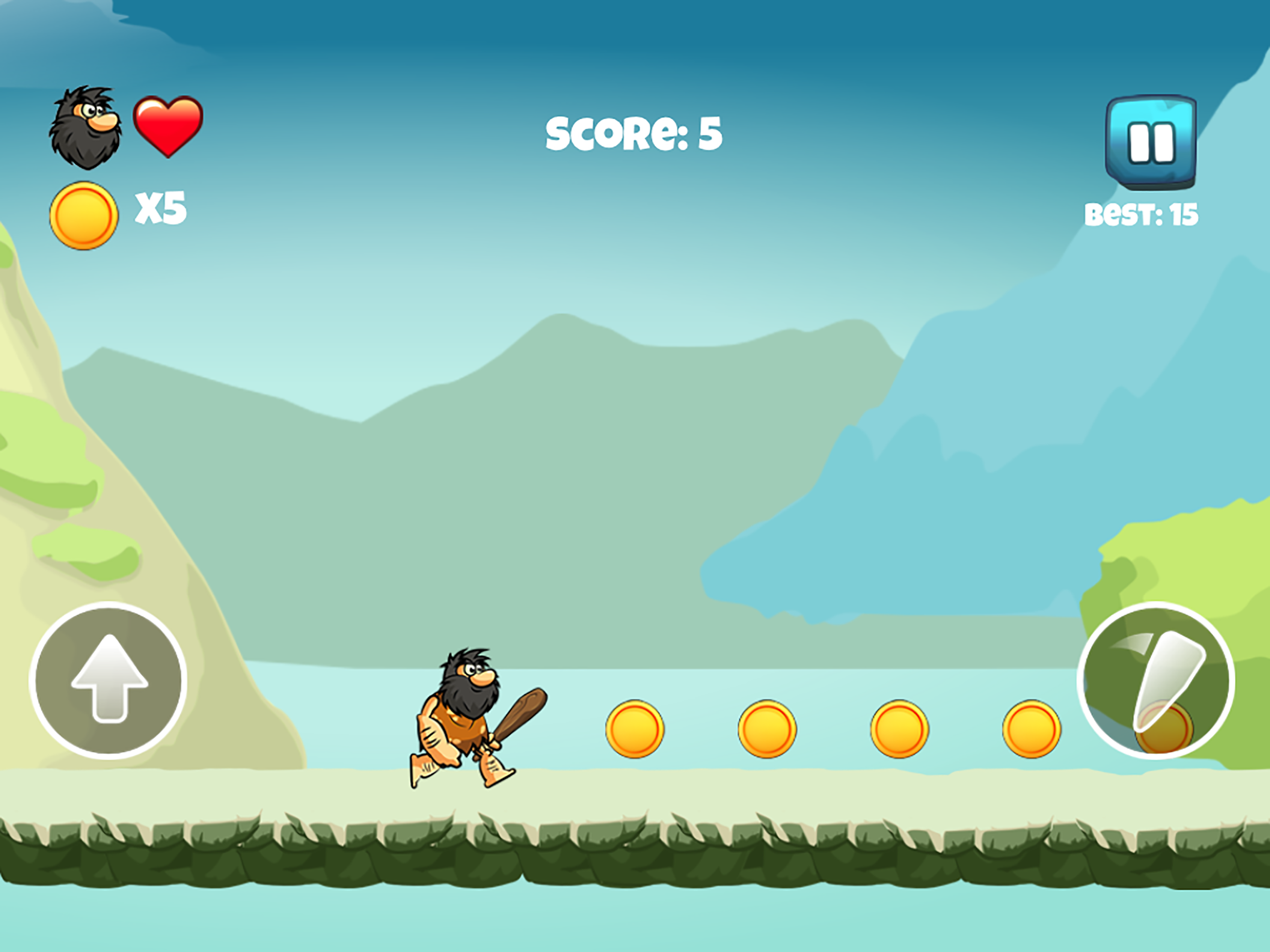 Dinosaur vs Caveman - Dino Hunting Games for Kids