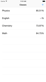 Grades Tracker/Calculator screenshot