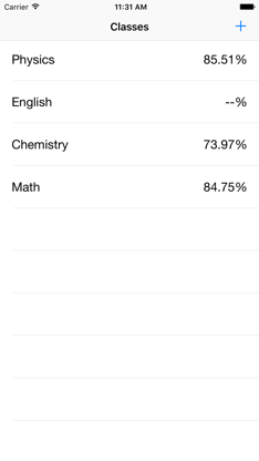 Grades Tracker/Calculator screenshot 1