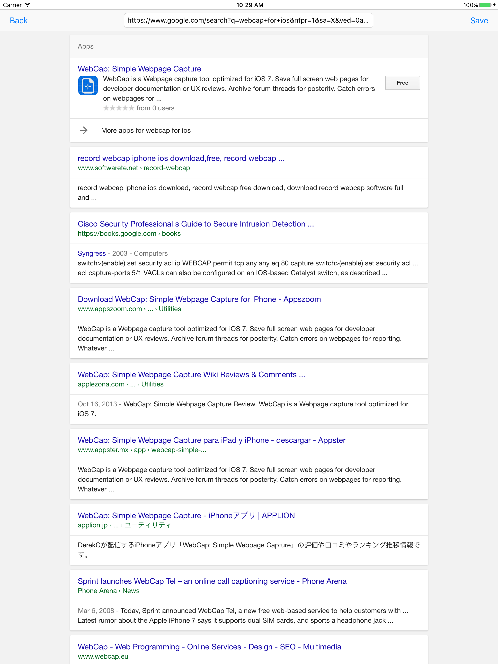 WebCap: Simple Webpage Capture
