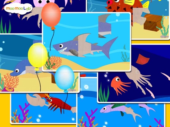 Sea Animals - Puzzles, Games for Toddlers & Kids iPad screenshot 4 - Book app