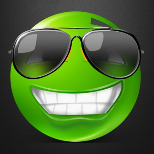 Green Smiley Stickers iOS App