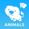 MANY DIFFERENT IMAGES, SOUNDS OF ANIMALS AND TOOLS, VERBAL AND TEXT DESCRIPTION