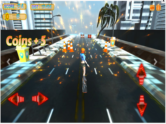 Screenshot #5 pour Surfer Chick: Dash, Jump & Dodge Skate 3D Action
