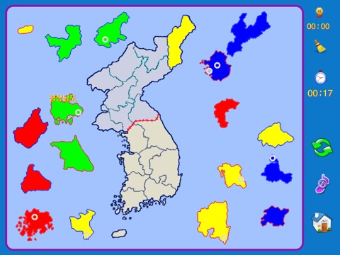 Korean Peninsula puzzle map screenshot 3