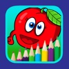 Learning Painting Fruits and Vegetables for Kids