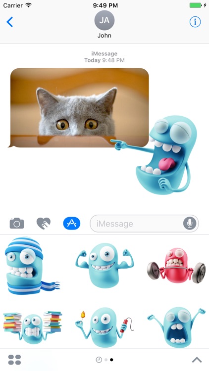 BlueMoji - 3D Emoji Stickers screenshot-3