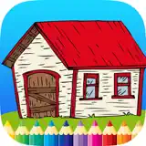 Coloring Book House: Learn to draw & paint for Kid - App Icon