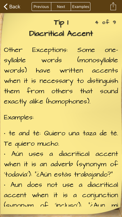 Spanish Spelling Tips screenshot 3