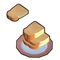 Tap to stack the bread slices on top of the plate