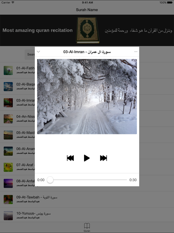 Abdelbaset Abdessamad-Quran mp3-عبدالباسط عبدالصمد iPad screenshot 4 - Book app
