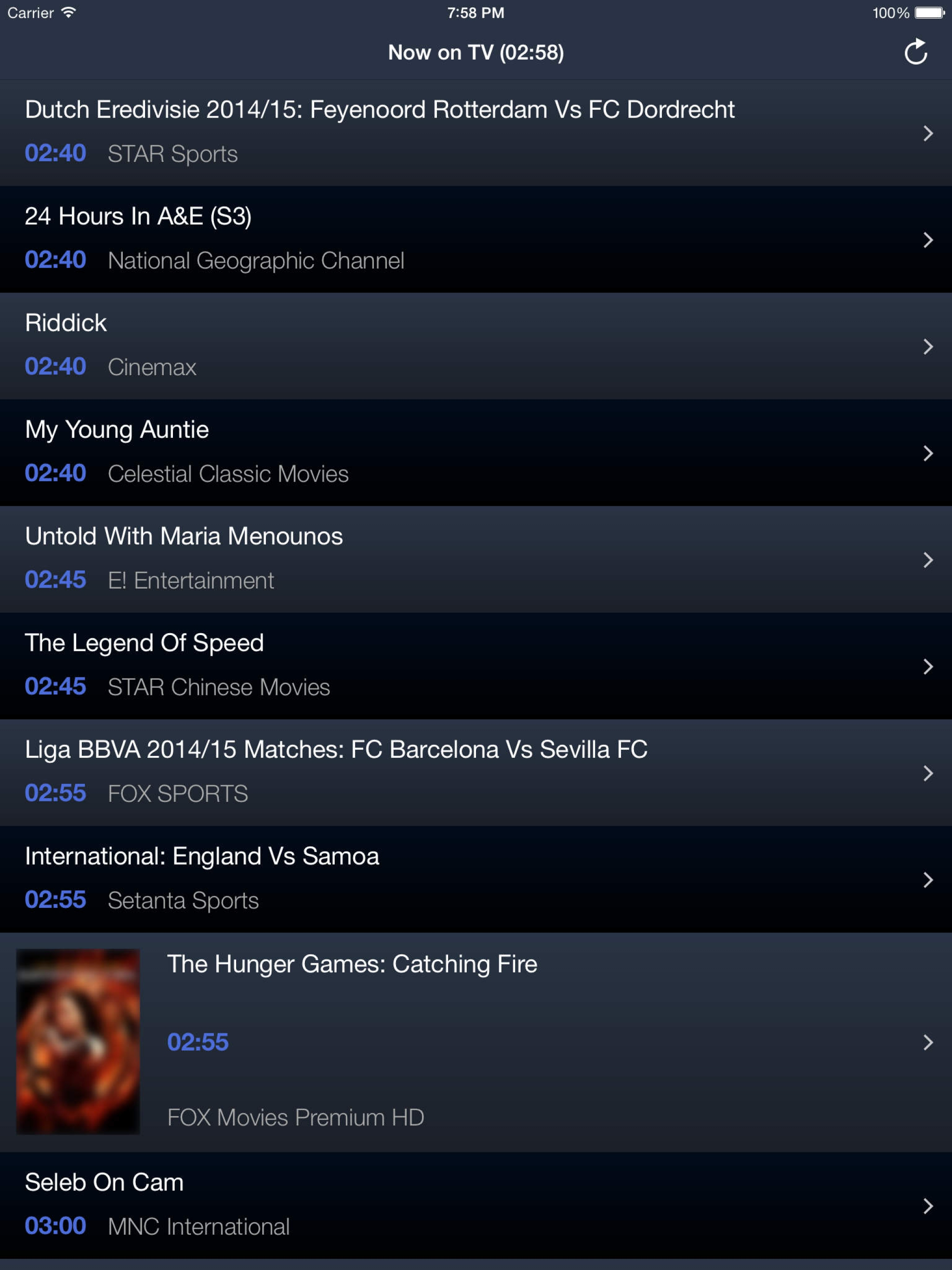 The TV Singapore for iPad screenshot 4