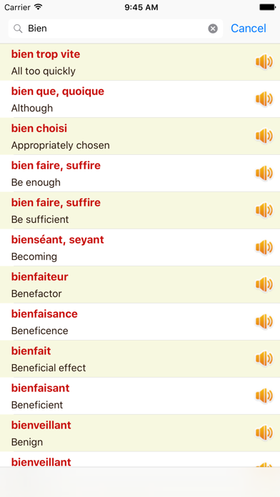 Screenshot #2 pour Francais Anglais Dictionnaire Gratuit Télécharger