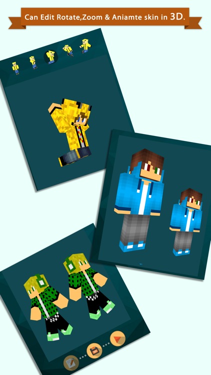 3D Boy Skin Editor For Minecraft PE+PC