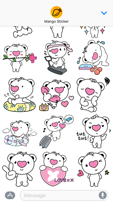 Screenshot #3 pour Heartbear, the Messenger of Love - Mango Sticker