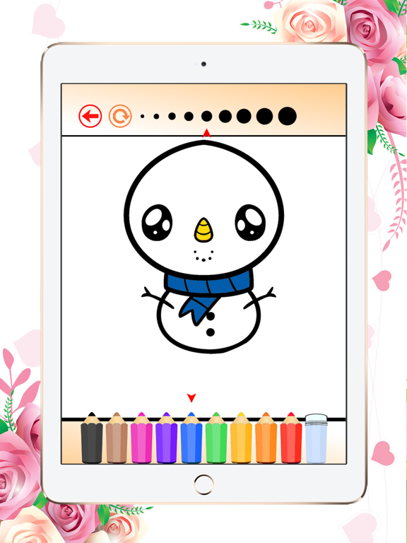 Coloring Book Christmas: Paint Santa,Gift,snowman iPad screenshot