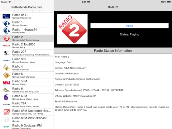 Screenshot #6 pour Netherlands Radio Live Player (Nederland / Dutch)