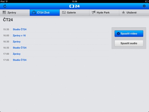 ČT 24 pro iPad screenshot 2
