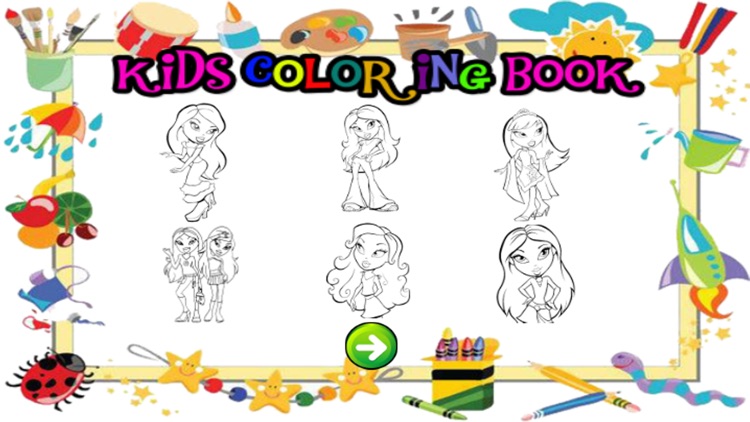 All girl princess games free crayon coloring games for toddlers screenshot-3