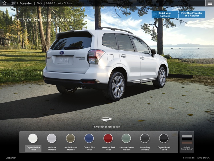 Official 2017 Subaru Forester Guided Tour App